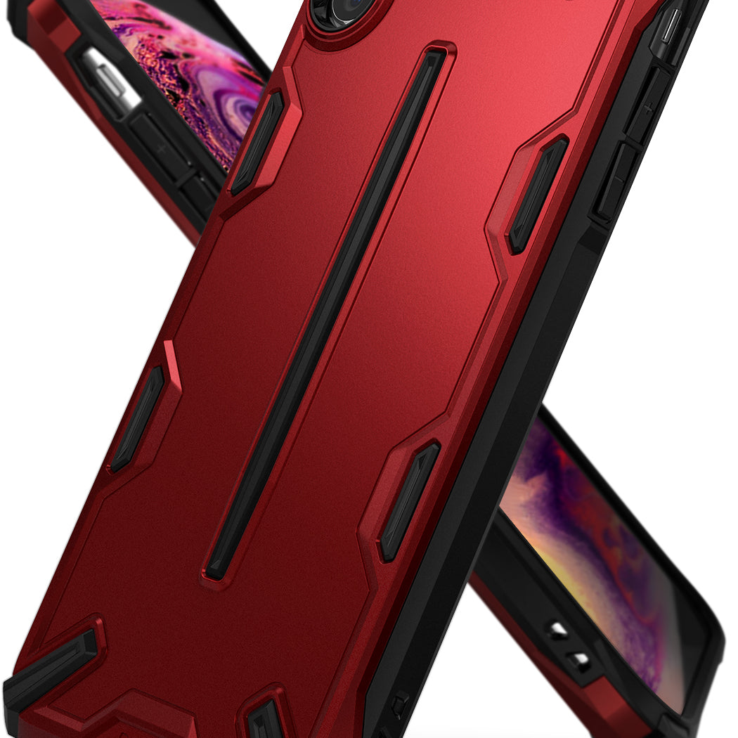 ringke dual-s for iphone xs case cover main iron red
