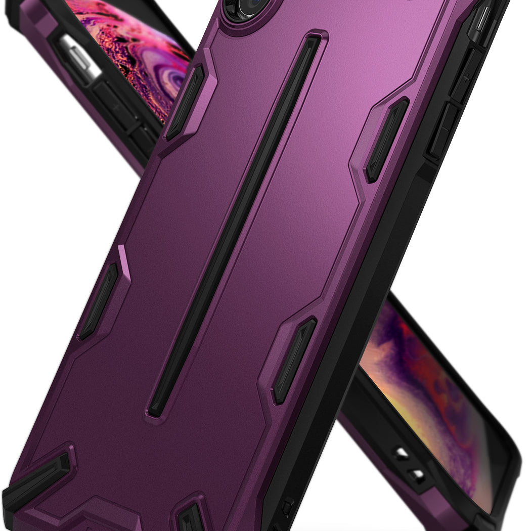ringke dual-s for iphone xs case cover main metallic purple