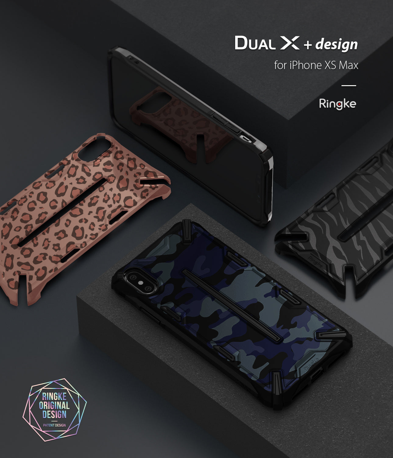 ringke dual-x design for apple iphone xs max case cover main