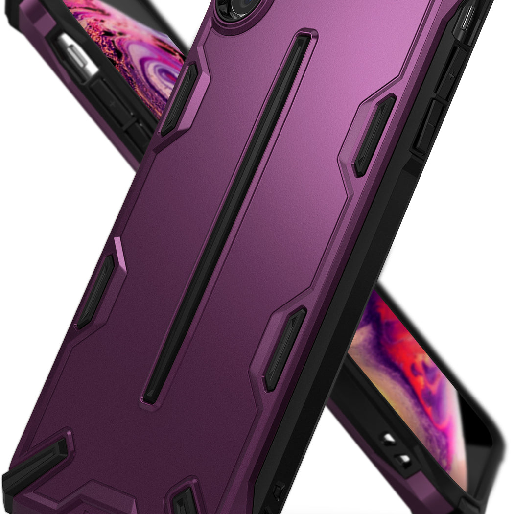 ringke dual-x for apple iphone xs max case cover main metallic purple