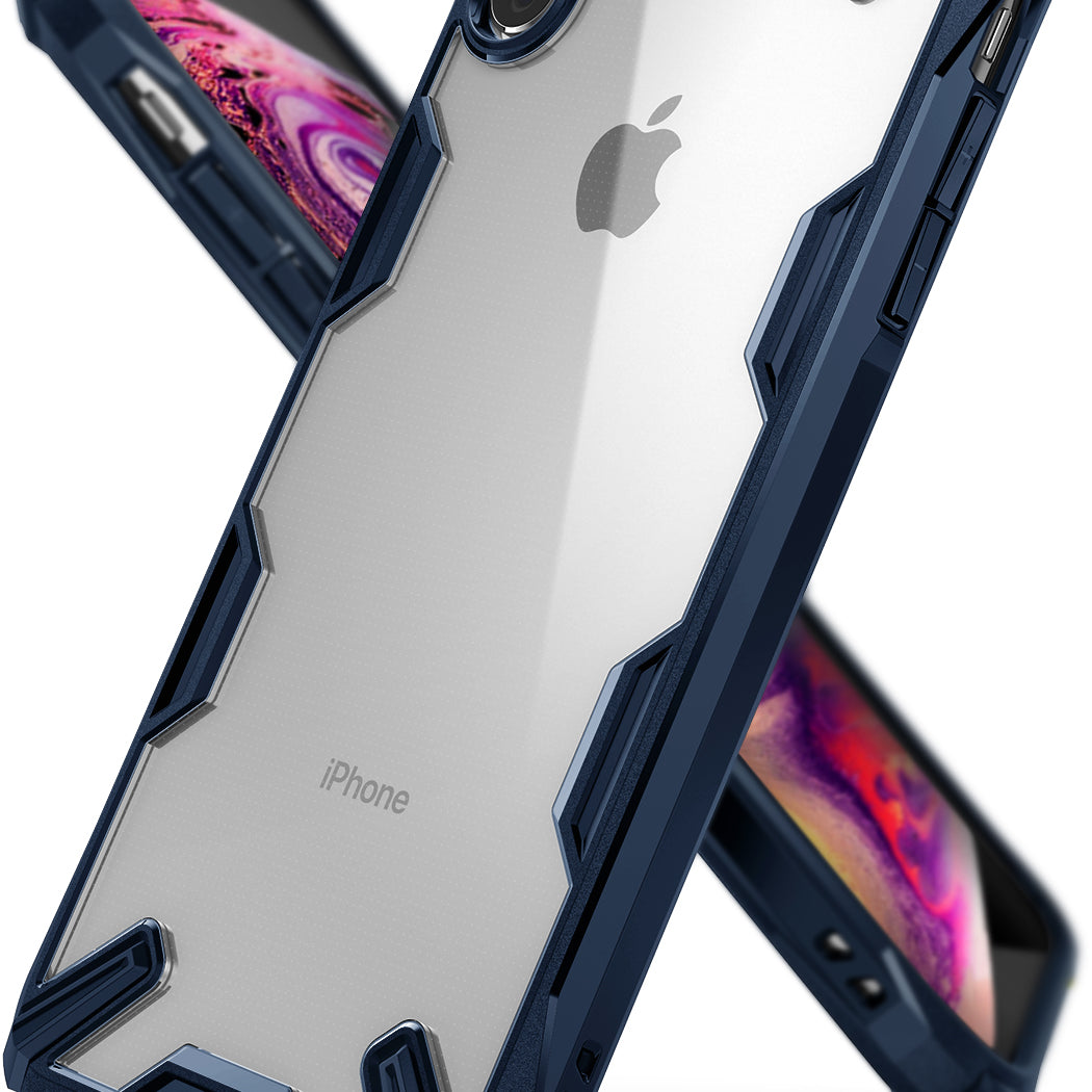 ringke fusion-x for apple iphone xs max case cover main space blue