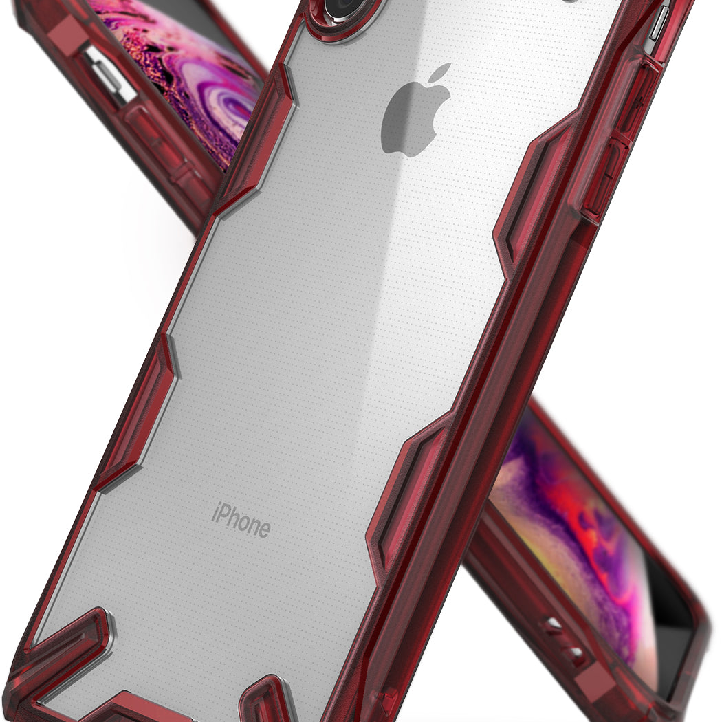 ringke fusion-x for apple iphone xs max case cover main ruby red
