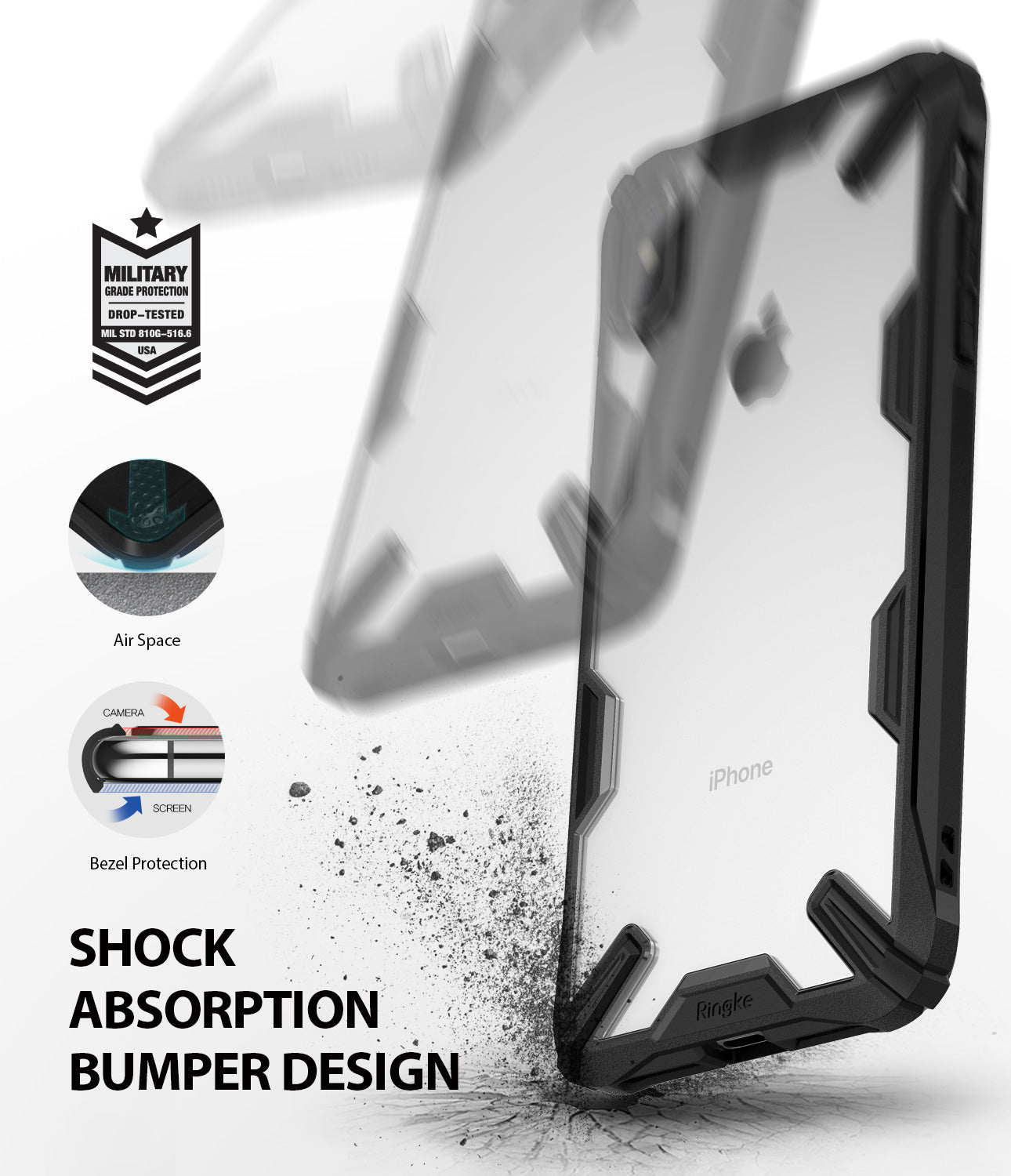 ringke fusion-x for apple iphone xs max case cover detail image