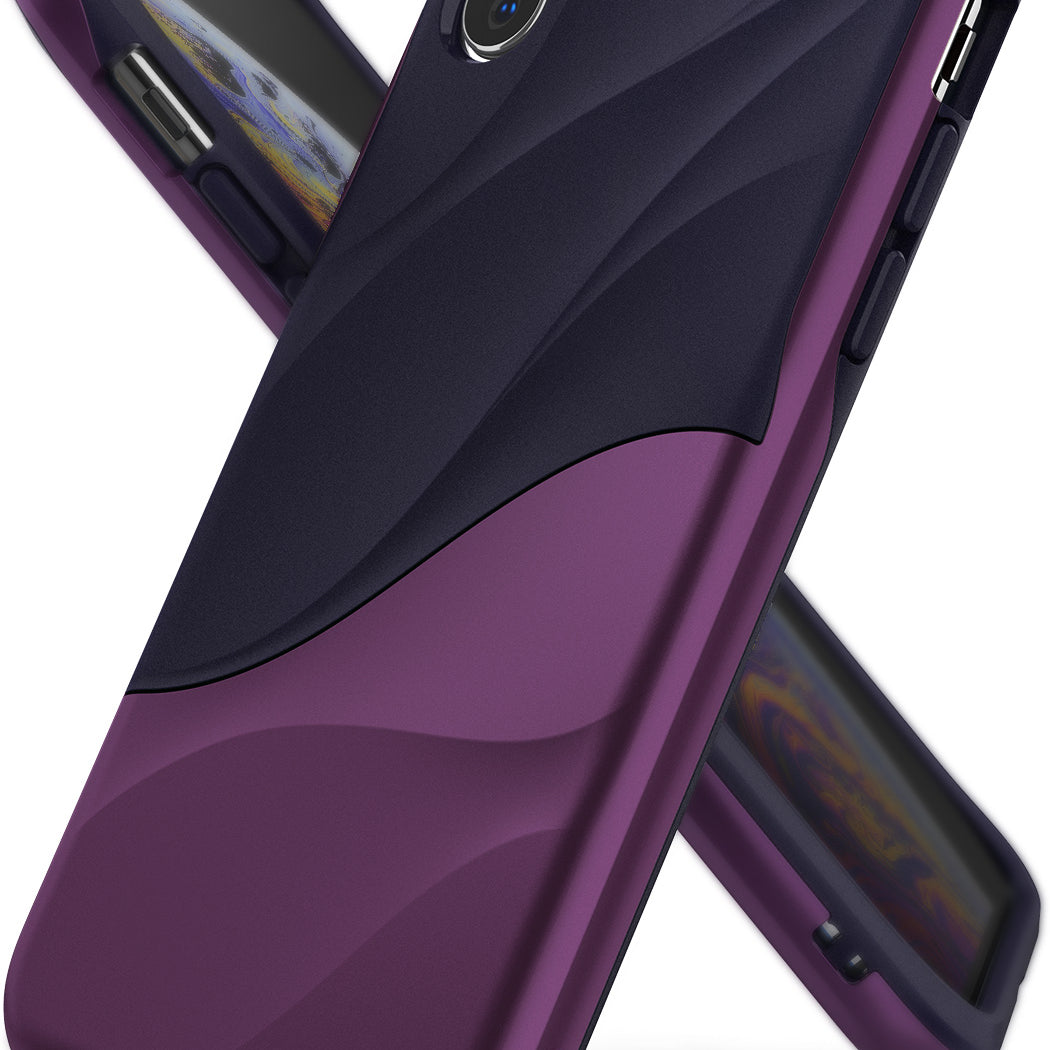 ringke wave for iphone xs case cover main metallic purple