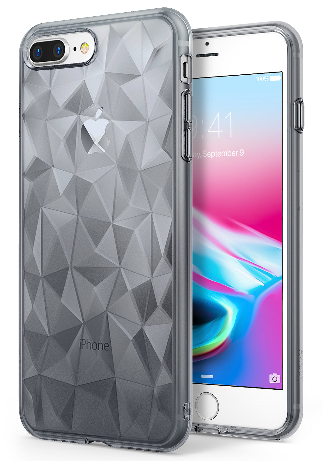 ringke air prism 3d pyramid design case cover for iphone 7 plus 8 plus main smoke black