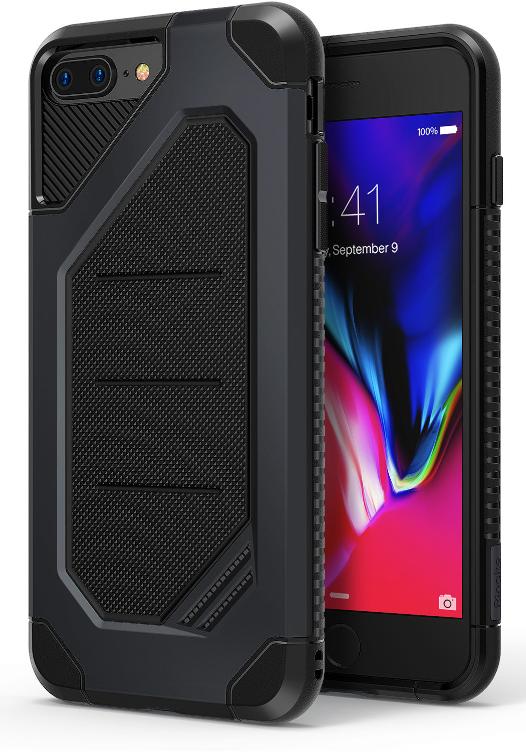 ringke max heavy duty protective case cover for iphone 7 plus 8 plus main slate metal