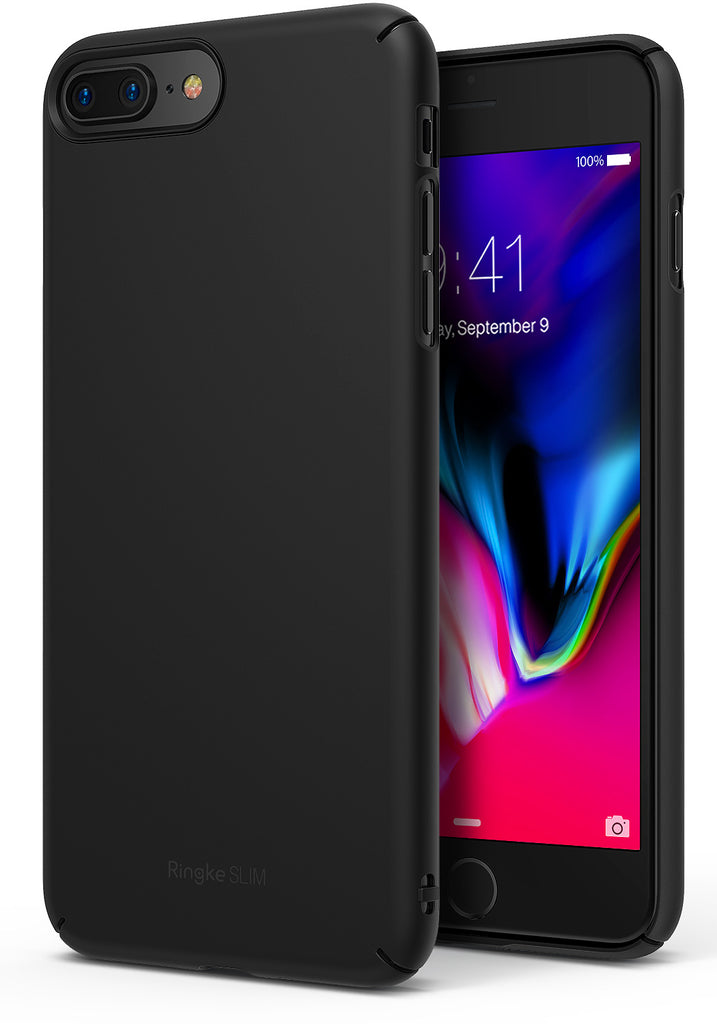 ringke slim hard pc thin case cover for iphone 7 plus 8 plus main black
