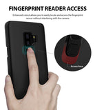 ringke slim lightweight thin hard pc back cover for galaxy s9 plus fingerprint reader access