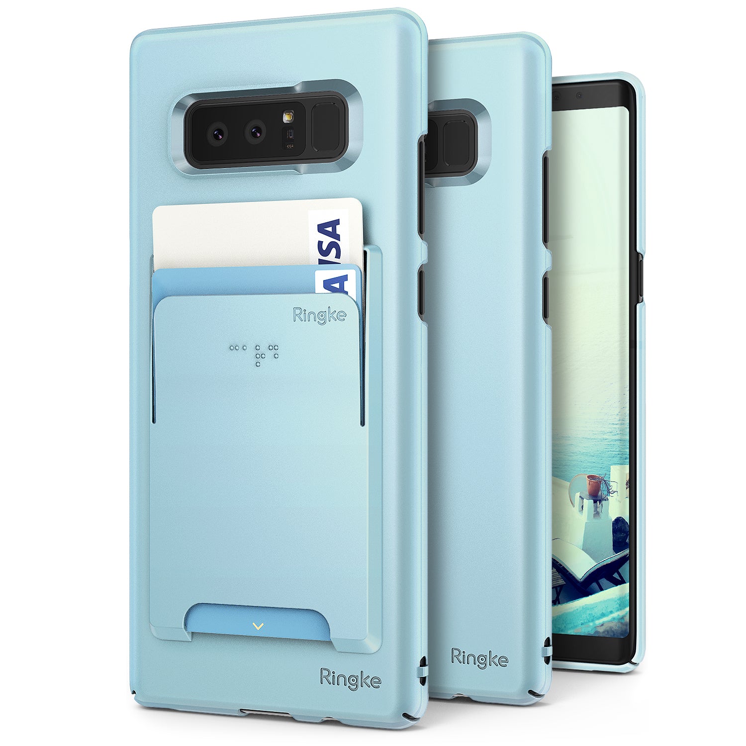 samsung galaxy note 8 ringke slim case case sky blue