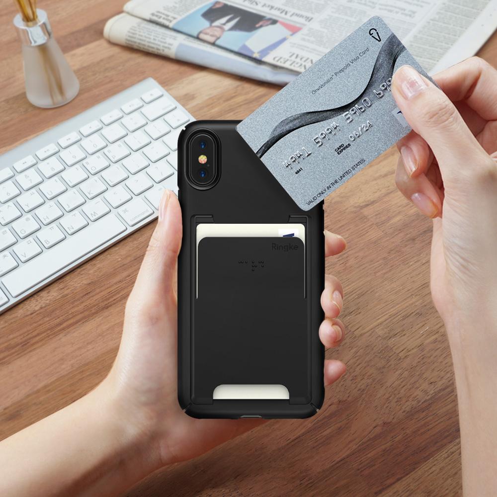 ringke slim slot for iphone x case cover main card holder