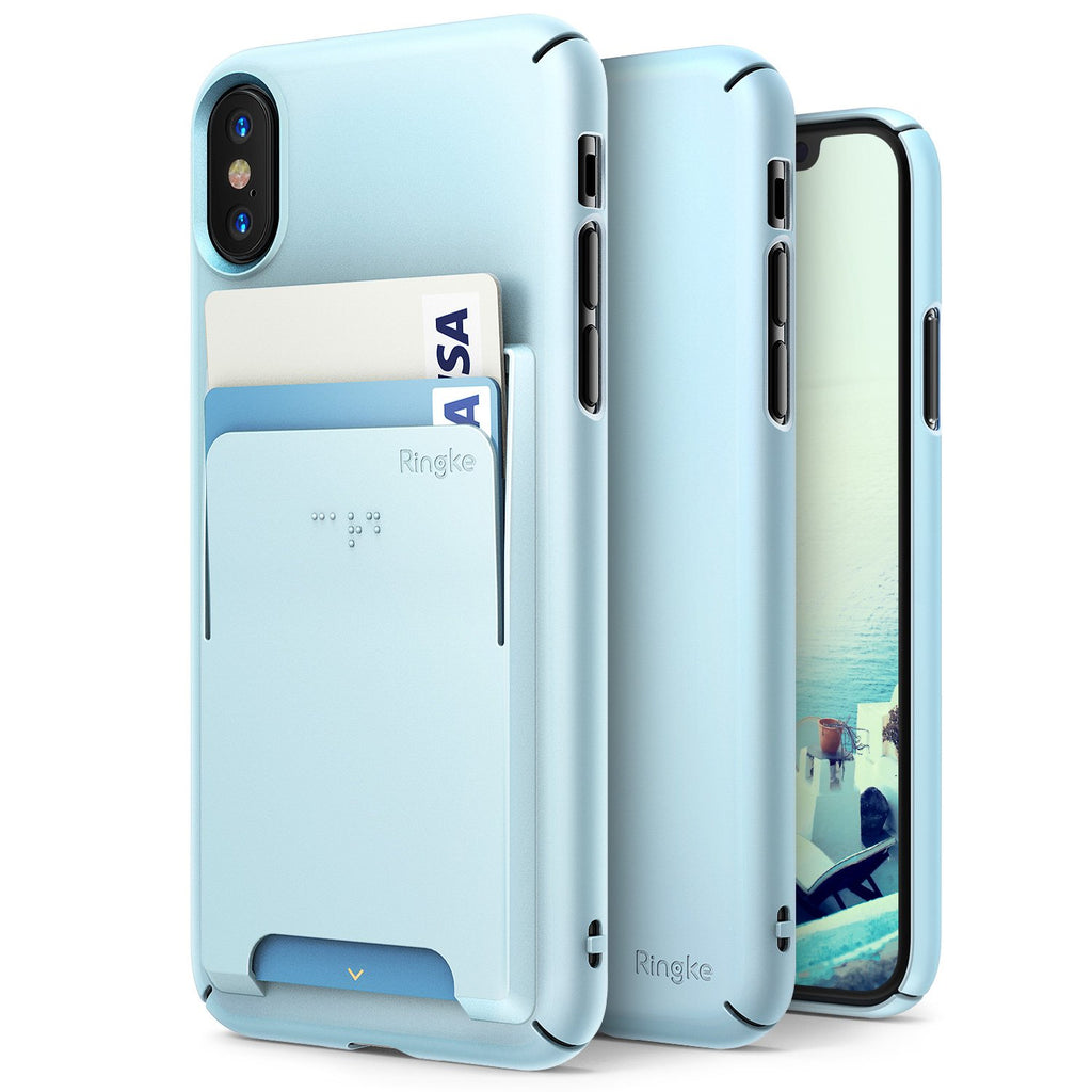 ringke slim slot for iphone x case cover main sky blue