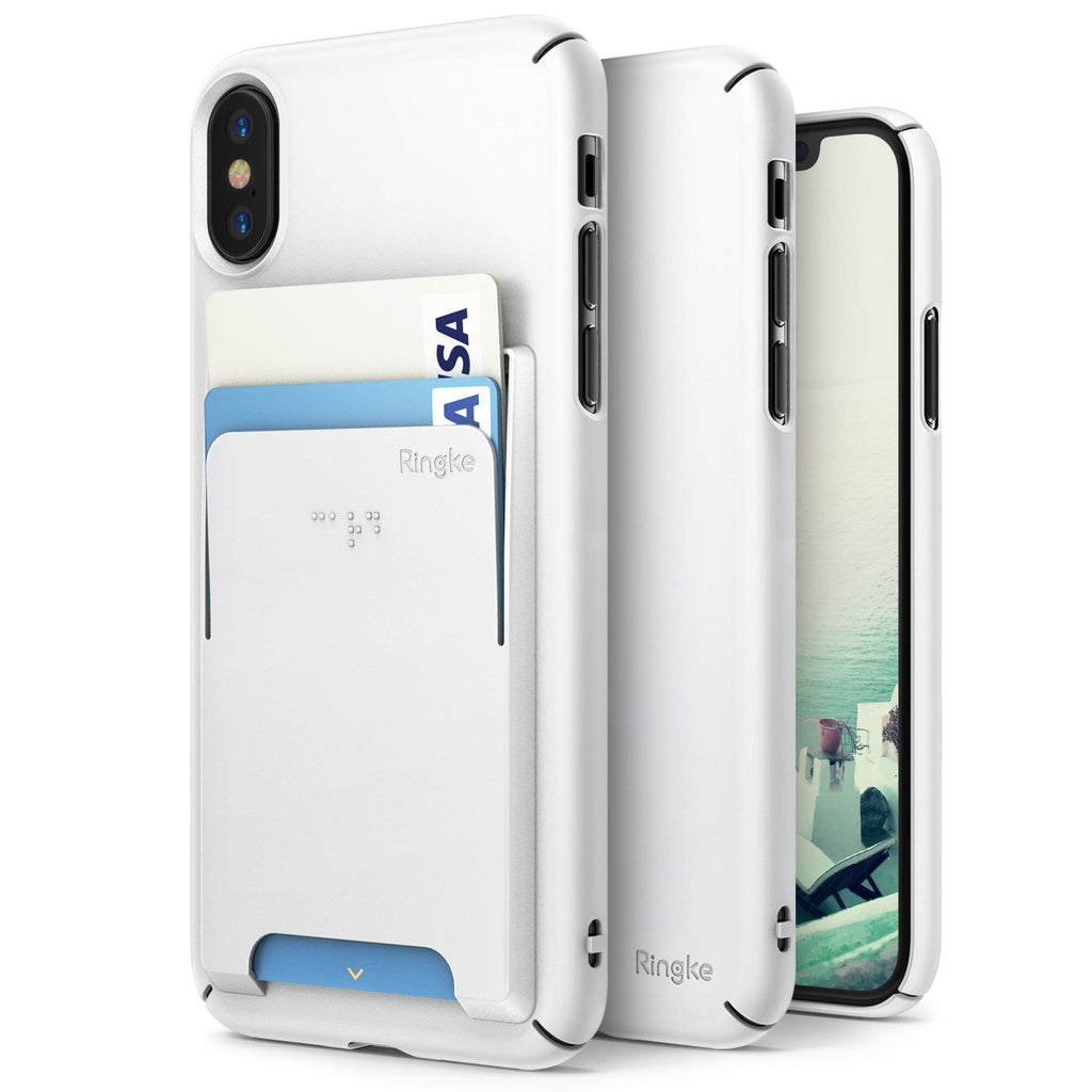 ringke slim slot for iphone x case cover main white