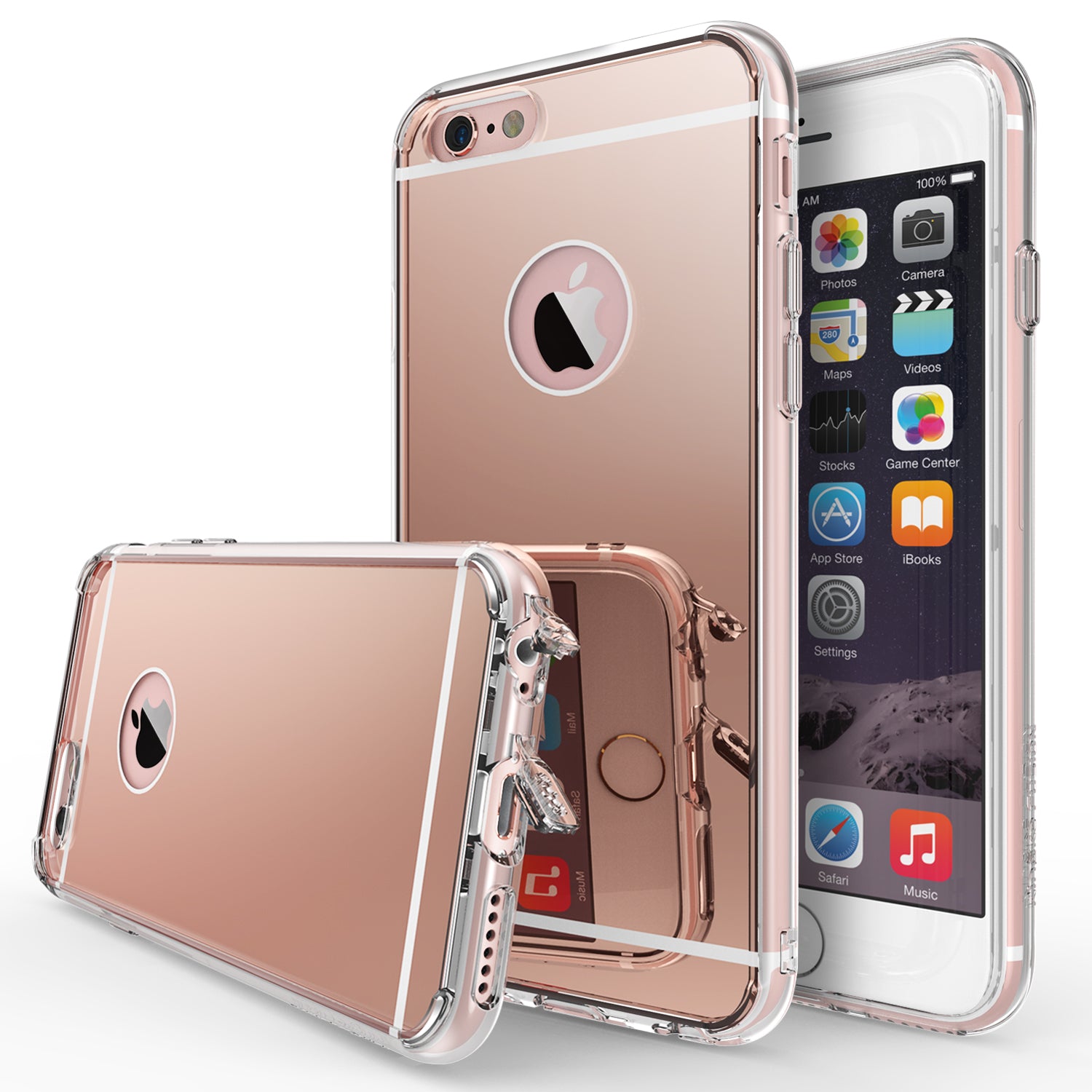 ringke mirror back hard back case cover for iphone 6 6s dust cap