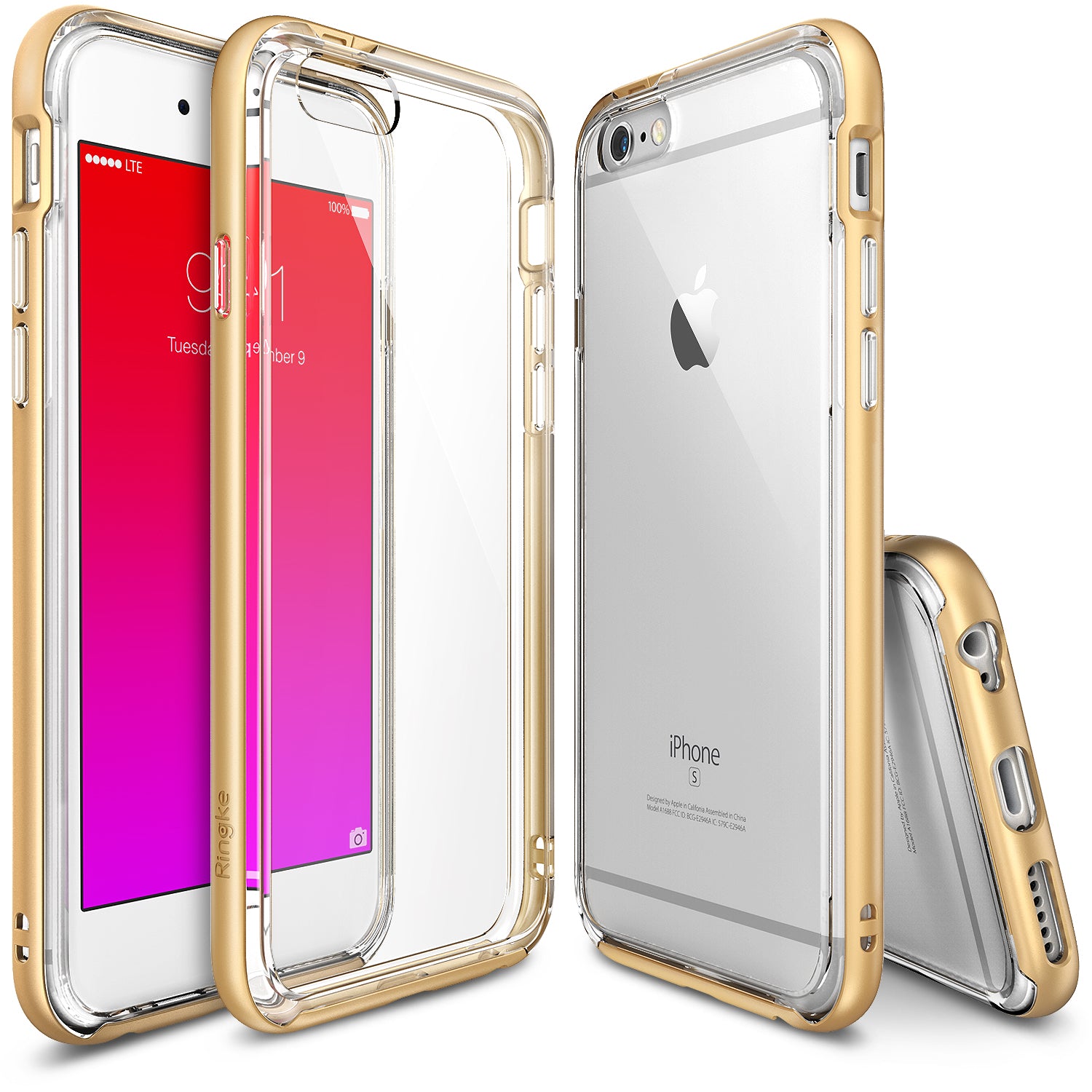 ringke frame bezel side protection case cover for iphone 6 6s main royal gold