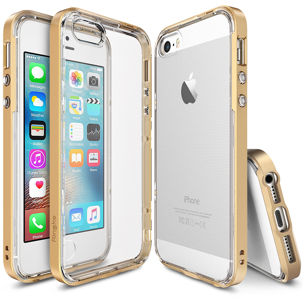 ringke frame heavy duty bumper case cover for iphone se 5s 5 main Royal Gold