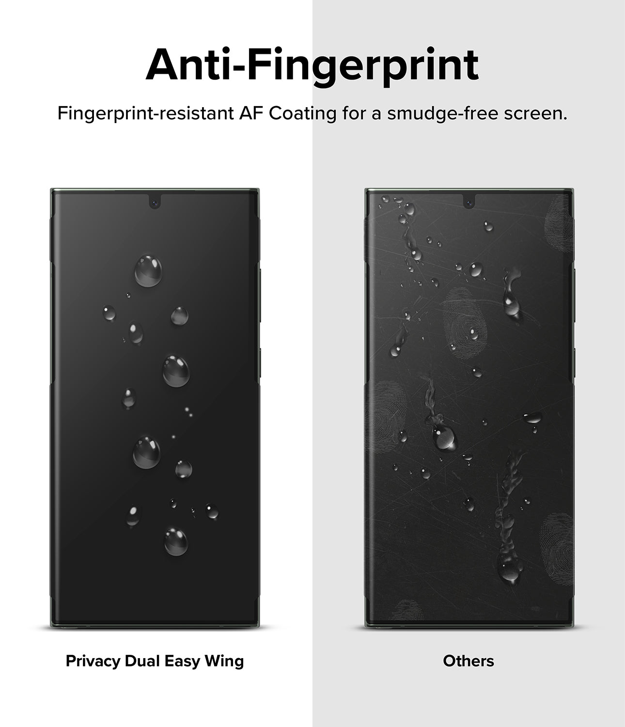 Anti-Fingerprint l Fingerprint-resistant AF Coating for a smudge-free screen. 