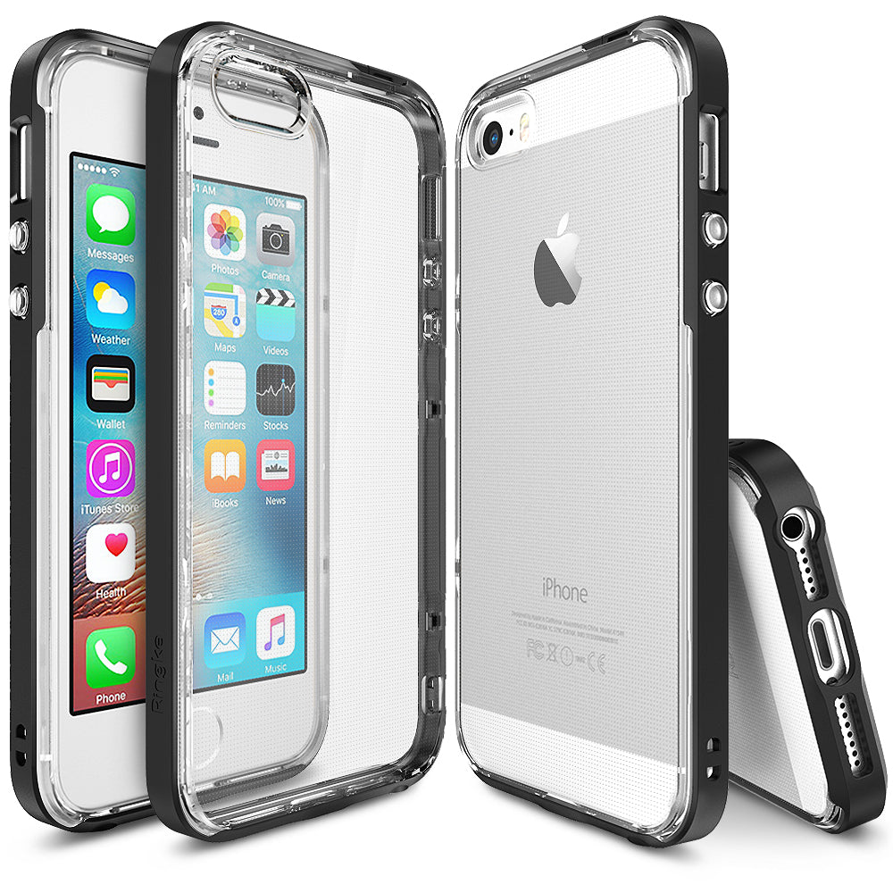 ringke frame heavy duty bumper case cover for iphone se 5s 5 main black