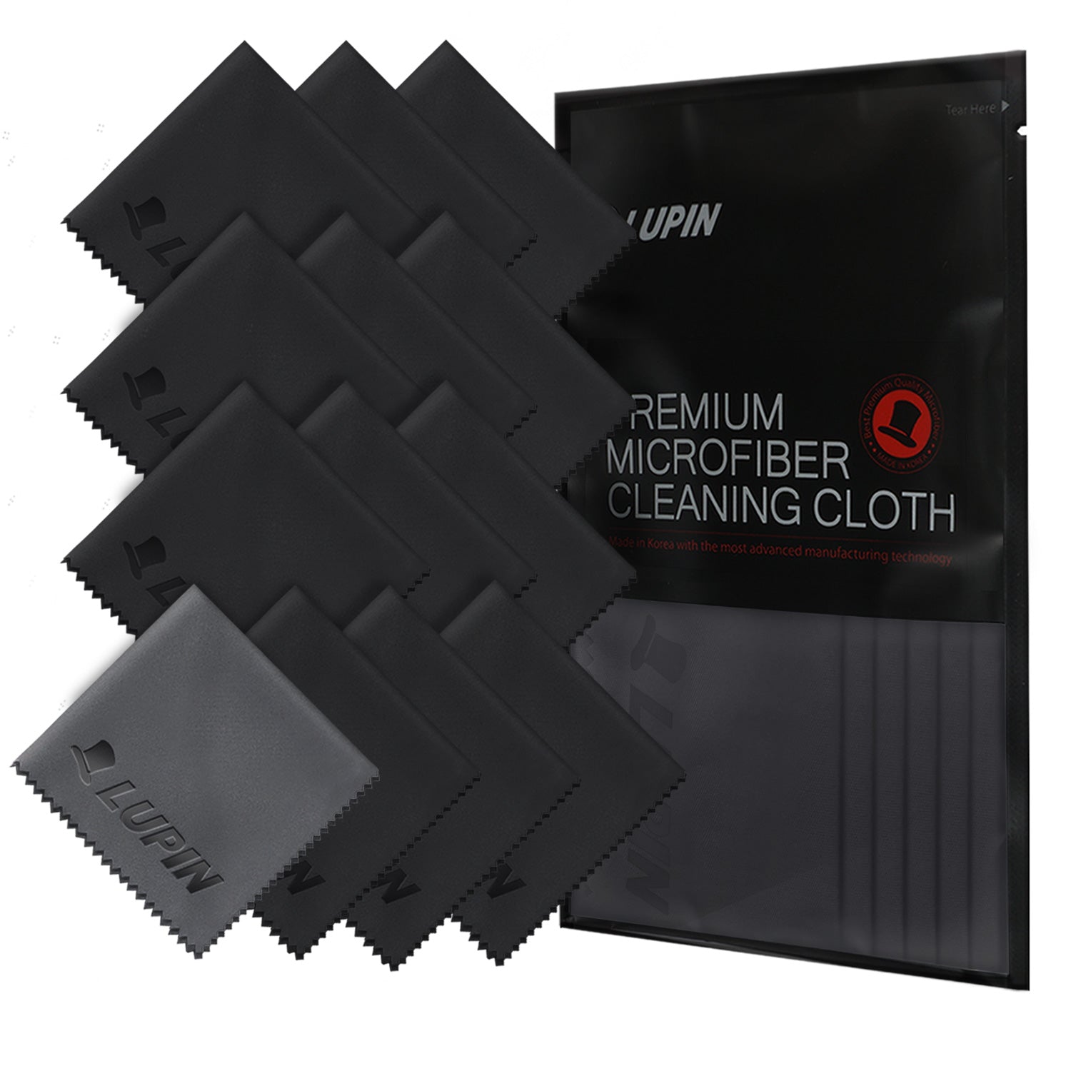 microfiber cleaning cloths 13 pack black