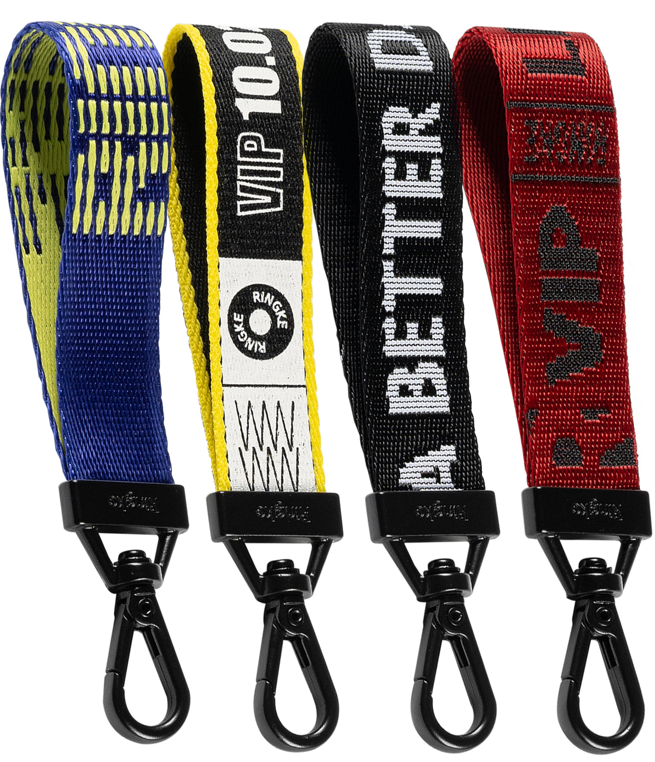 Key Ring Strap Lettering | Assorted Colors [4 Pack]