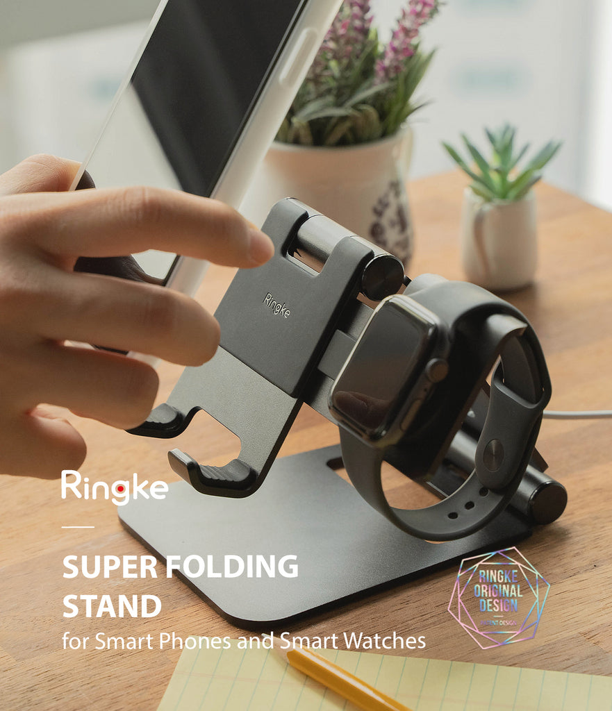 ringke super folidng stand made for smartphone and smartwatch