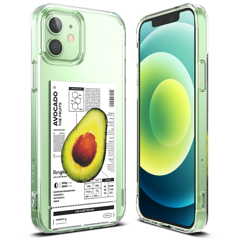 ringke fusion design fruit edition for iphone 12, iphone 12 pro - avocado