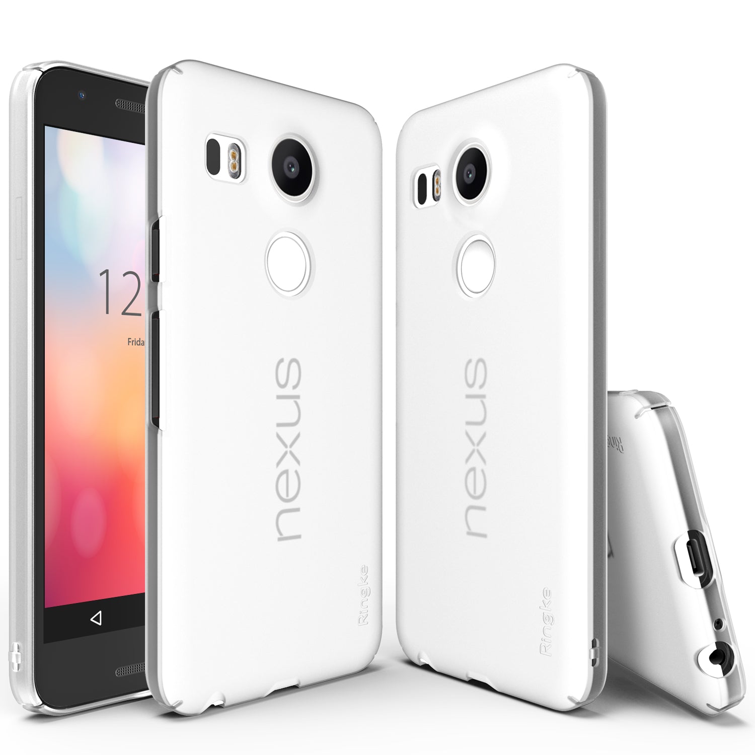 ringke slim thin lightweight hard pc back case cover for google nexus 5x main frost white