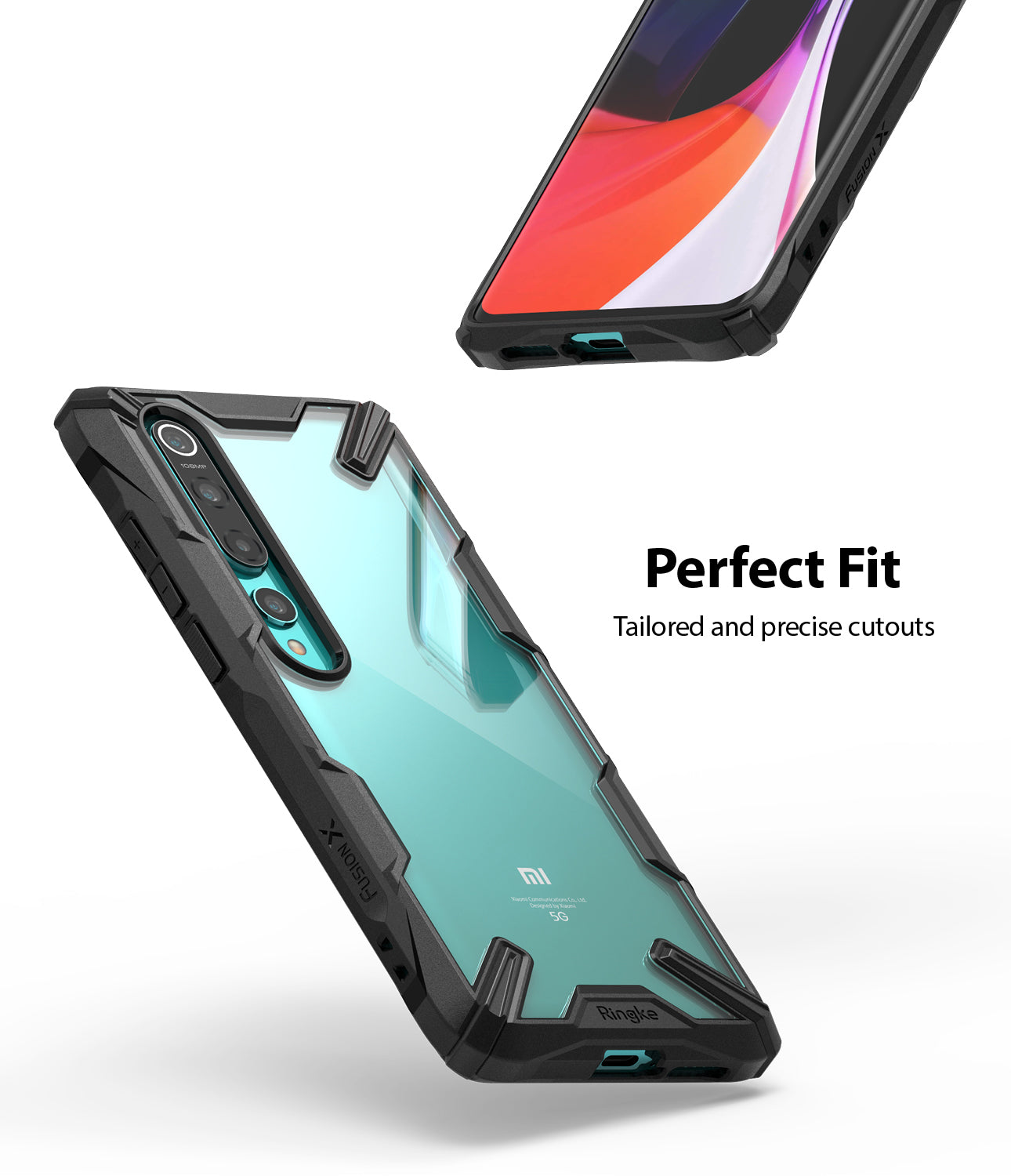 Ringke Fusion-X - Funda compatible con Xiaomi Mi 10T Lite 5G (6.67  pulgadas), compatible con Xiaomi Mi 10i 5G, funda protectora transparente  de