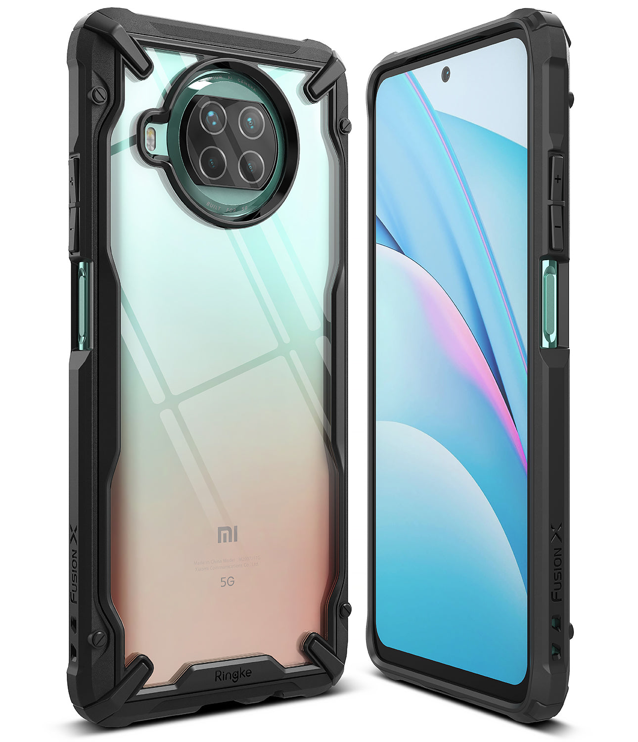 ringke fusion-x black case compatible with xiaomi mi 10t lite 5g / mi 10i 5g