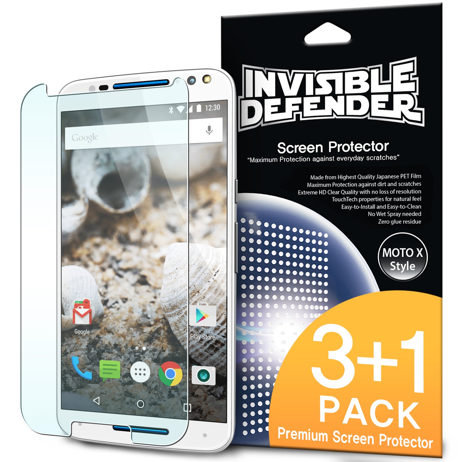 ringke invisible defender tempered glass screen protector for moto x 2015 pure style