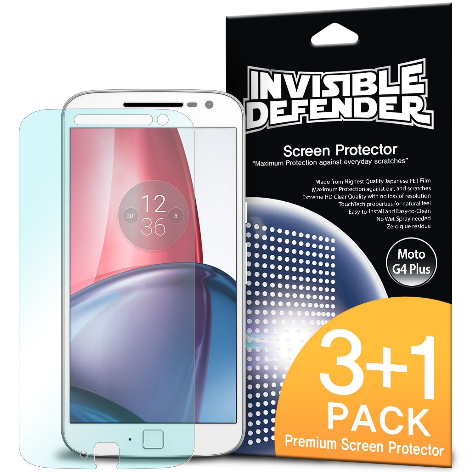 ringke invisible defender film screen protector for moto g4 plus