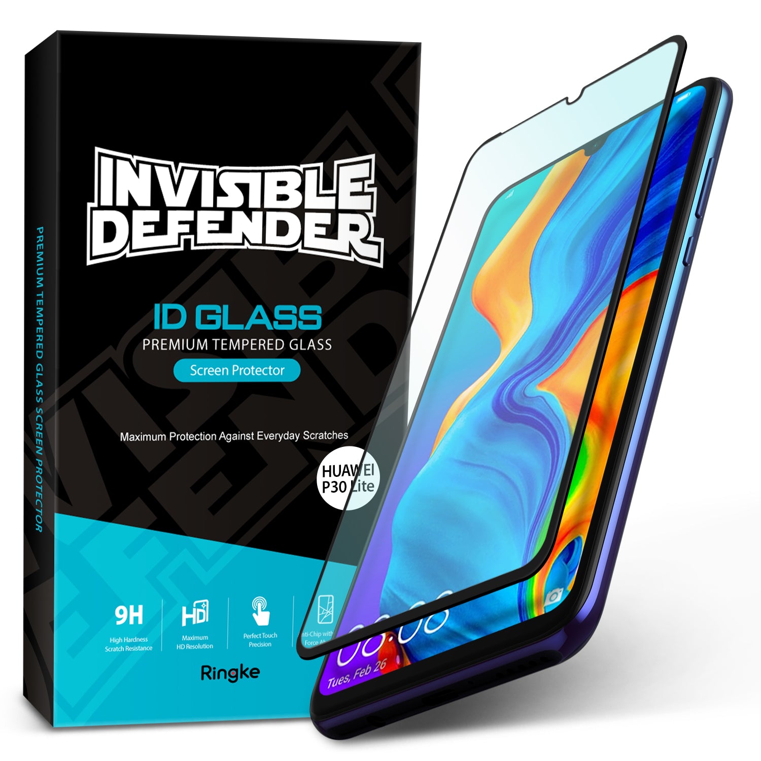 ringke invisible defender tempered glass screen protector for huawei p30 lite