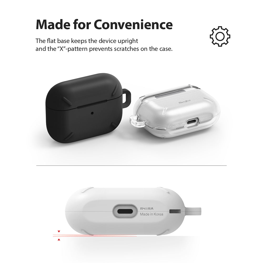 ringke layered case for apple airpods pro made with anti scratch pc black - made for convenience