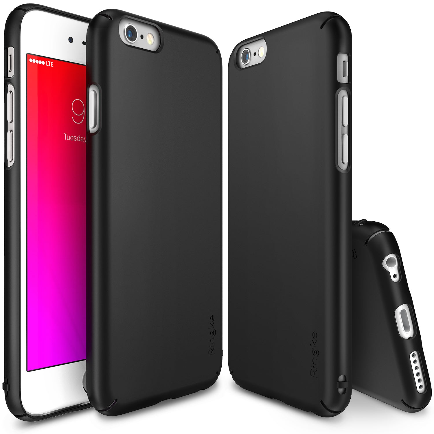 ringke slim lightweight hard pc thin case cover for iphone 6s plus main black