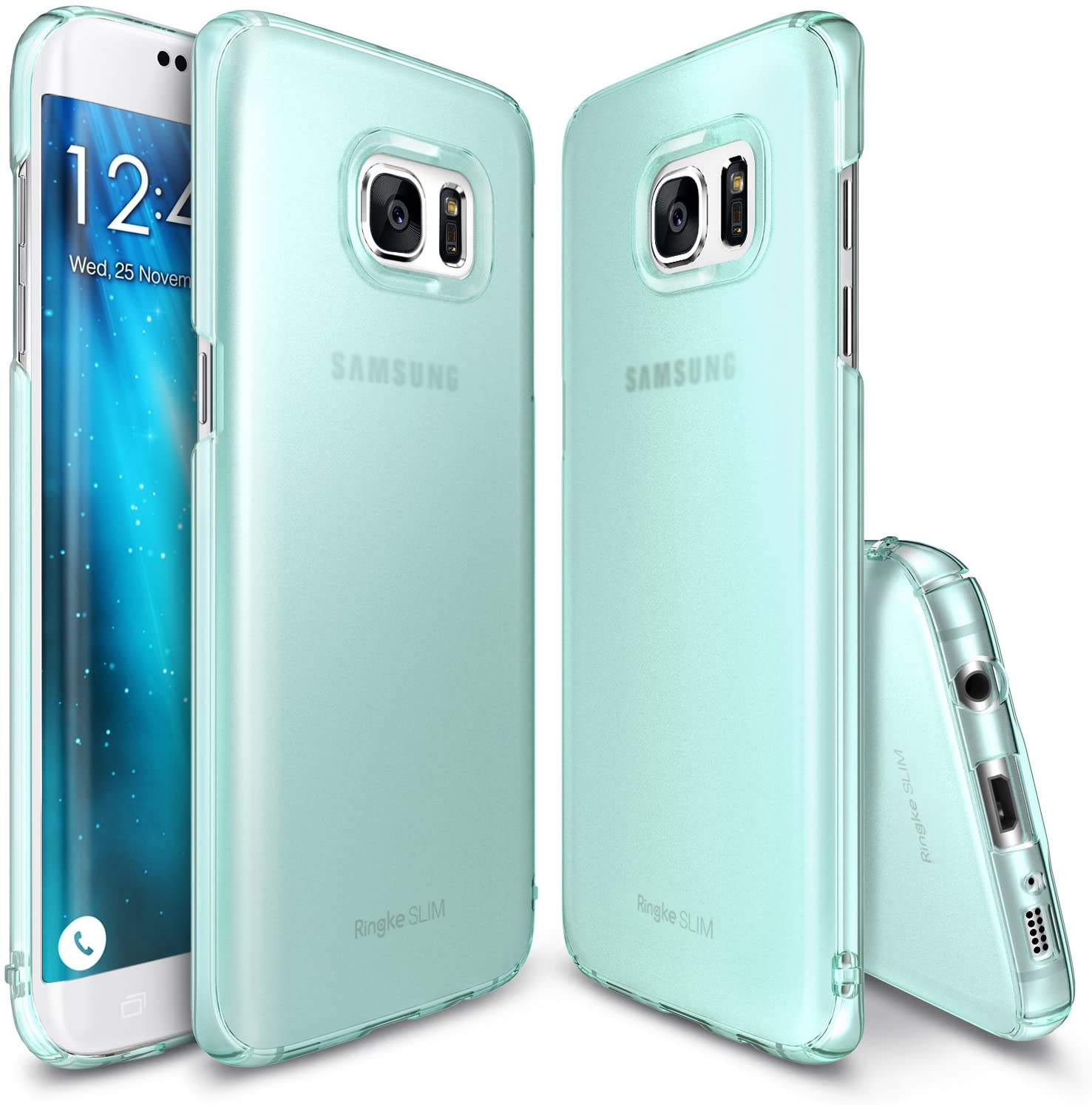 ringke slim premium pc hard cover case for galaxy s7 edge frost mint