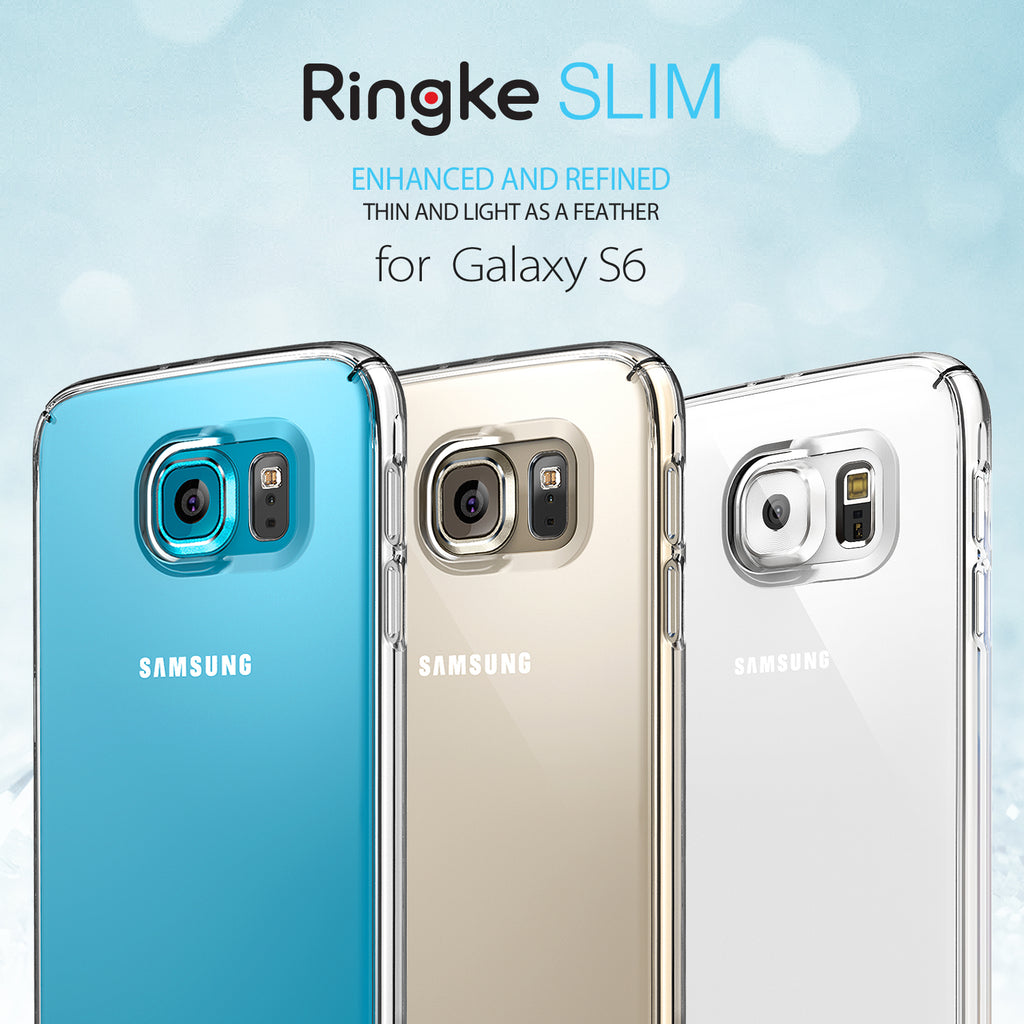 ringke slim premium hard pc protective back cover case for galaxy s6