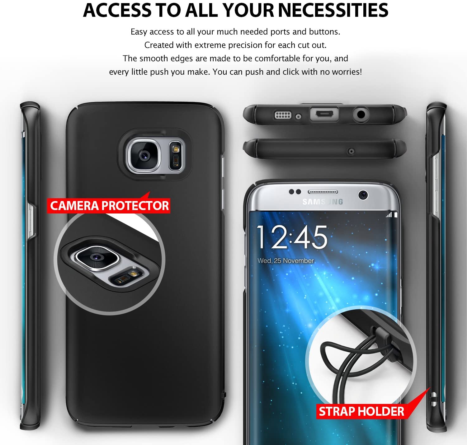 ringke slim premium pc hard cover case for galaxy s7 edge