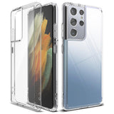 Galaxy S21 Ultra Case | Fusion - Clear protective phone case shown from front and back angles on a Galaxy S21 Ultra.