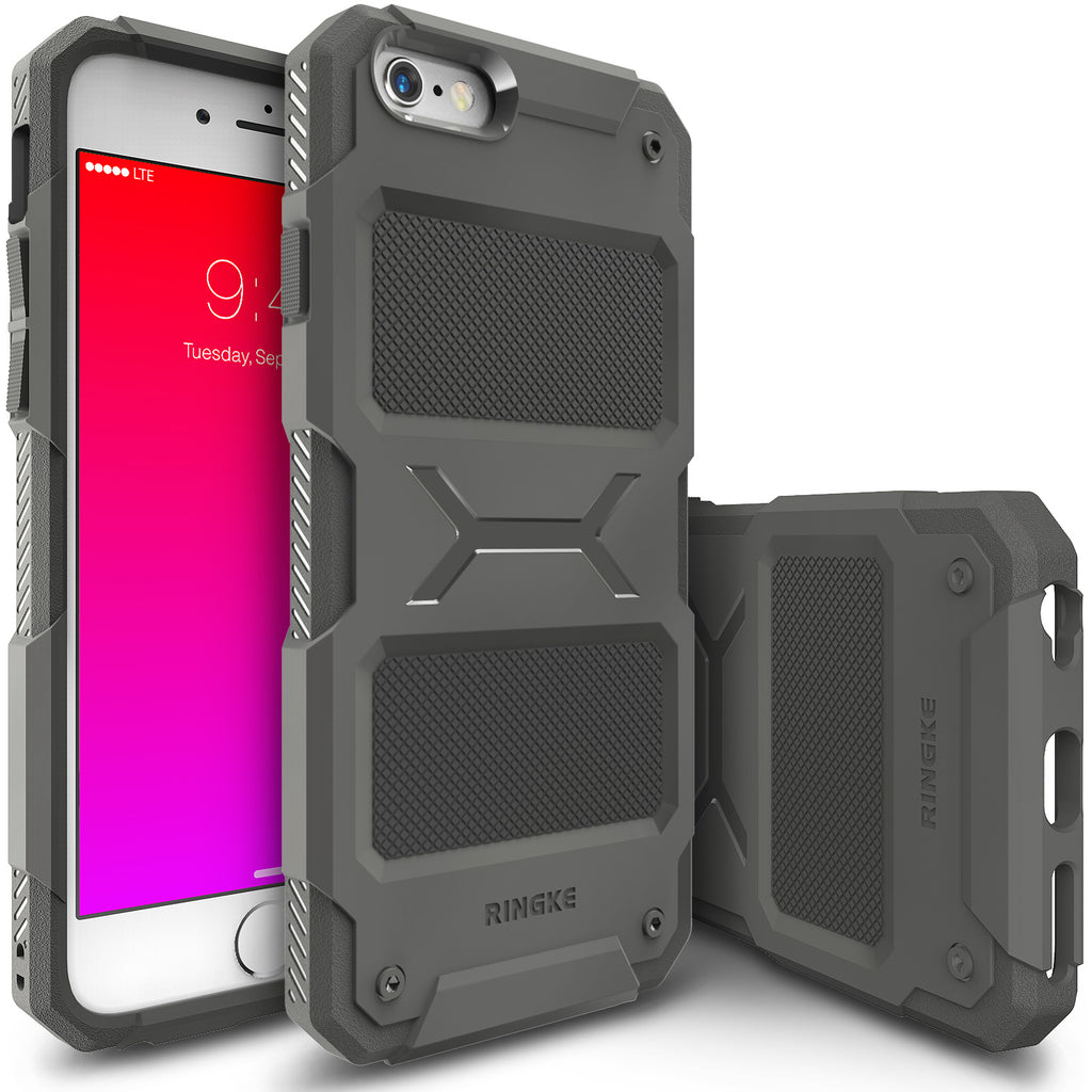 ringke rebel rugged heavy duty protective case cover for iphone 6 plus 6s plus main gray