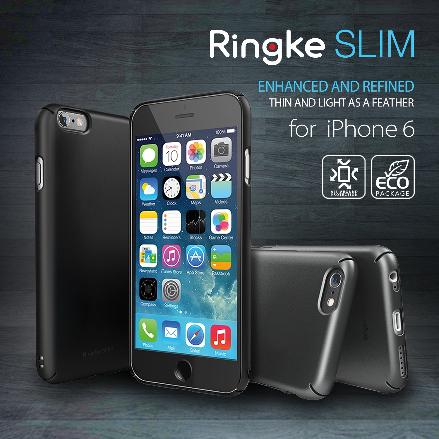 ringke slim lightweight hard pc thin case cover for iphone 6 main clear