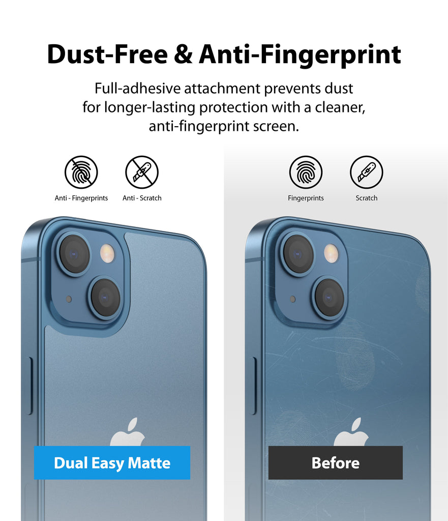 iPhone 13 Case | Fusion-X Design - Dust-Free & Anti-Fingerprint. Full adhesive attachment prevents dust for longer-lasting protection with a cleaner, anti-fingerprint screen.