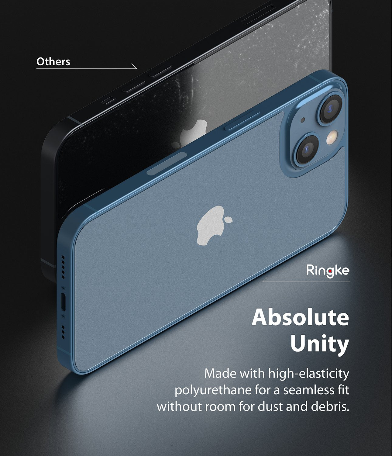 iPhone 13 Back Screen Protector | Invisible Defender - Absolute Unity. Made with high-elasticity polyurethane for a seamless fir without room for dust and debris.