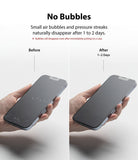 iPhone 13 Pro Max Screen Protector | Dual Easy Film Matte - No bubbles. Small air bubbles and pressure streaks naturally disappear after 1 to 2 days. Bubbles will disappear even after immediately putting on a case.