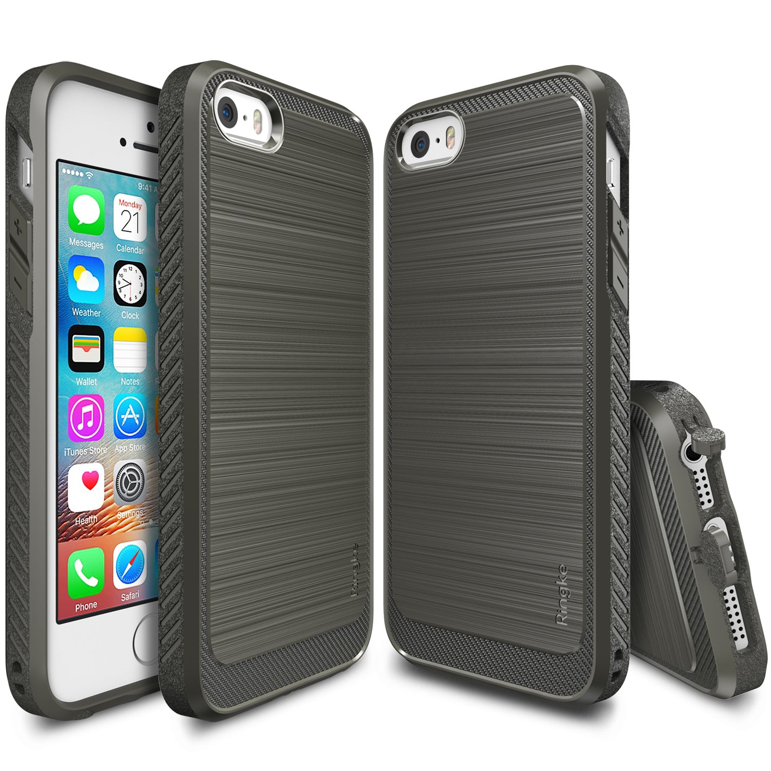 ringke onyx rugged flexible tpu case cover for iphone se 5s 5 main mist gray