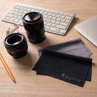lupin microfiber cleaning cloths black and gray