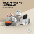 ringke layered case for apple airpods pro made with anti scratch pc black - various color options available