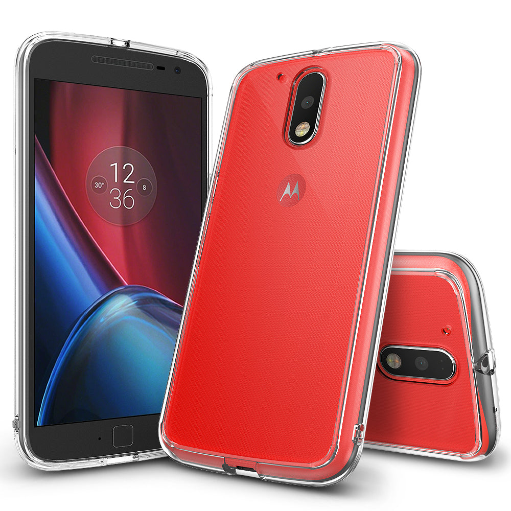 ringke fusion clear transparent hard back cover case for moto g4 and g4 plus main