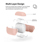 ringke layered case for apple airpods pro made with scratch resistant hard pc - multi layer design with inner protective film