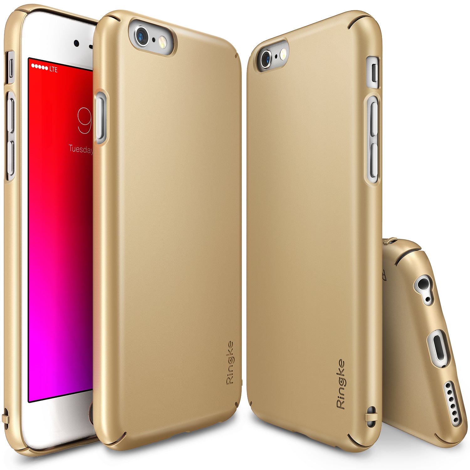 ringke slim lightweight hard pc thin case cover for iphone 6s plus main royal gold
