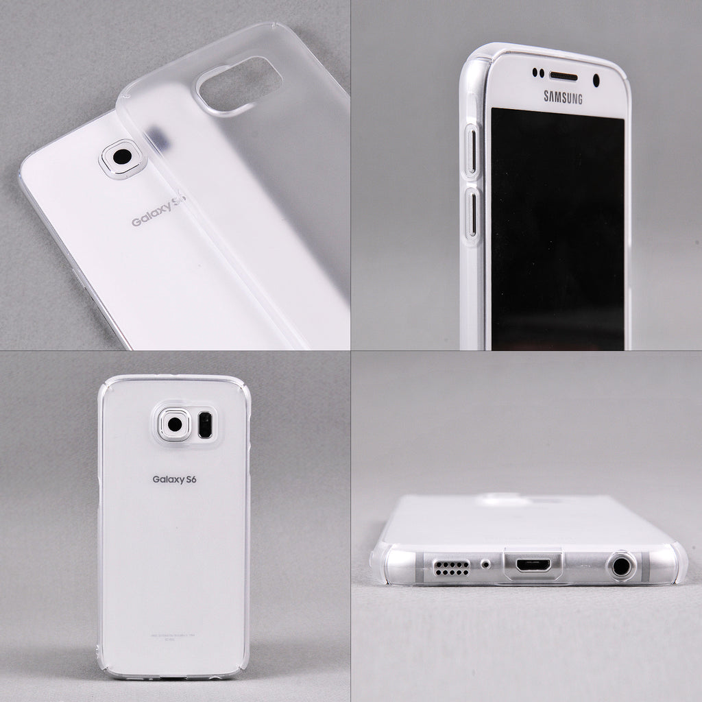 ringke slim premium hard pc protective back cover case for galaxy s6 frost white