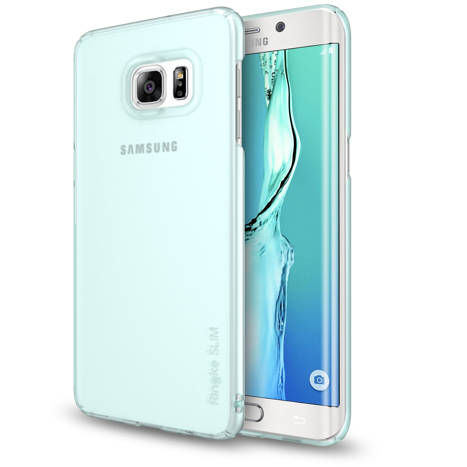 ringke slim premium thin hard pc lightweight cover case for galaxy s6 edge plus frost mint